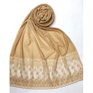 Designer Lycra Women's Scarf - Golden